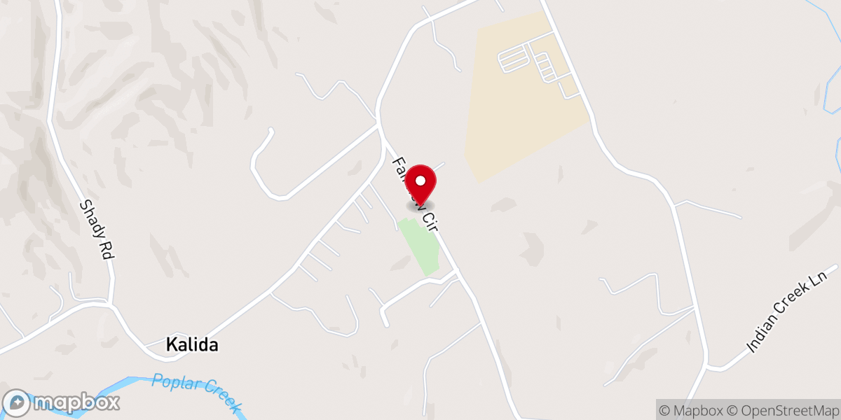 Map showing location of New Fairview Baptist Church