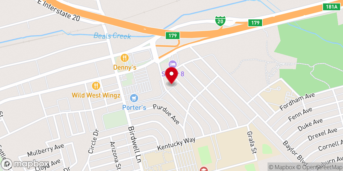 Map showing location of Grace Fellowship Church