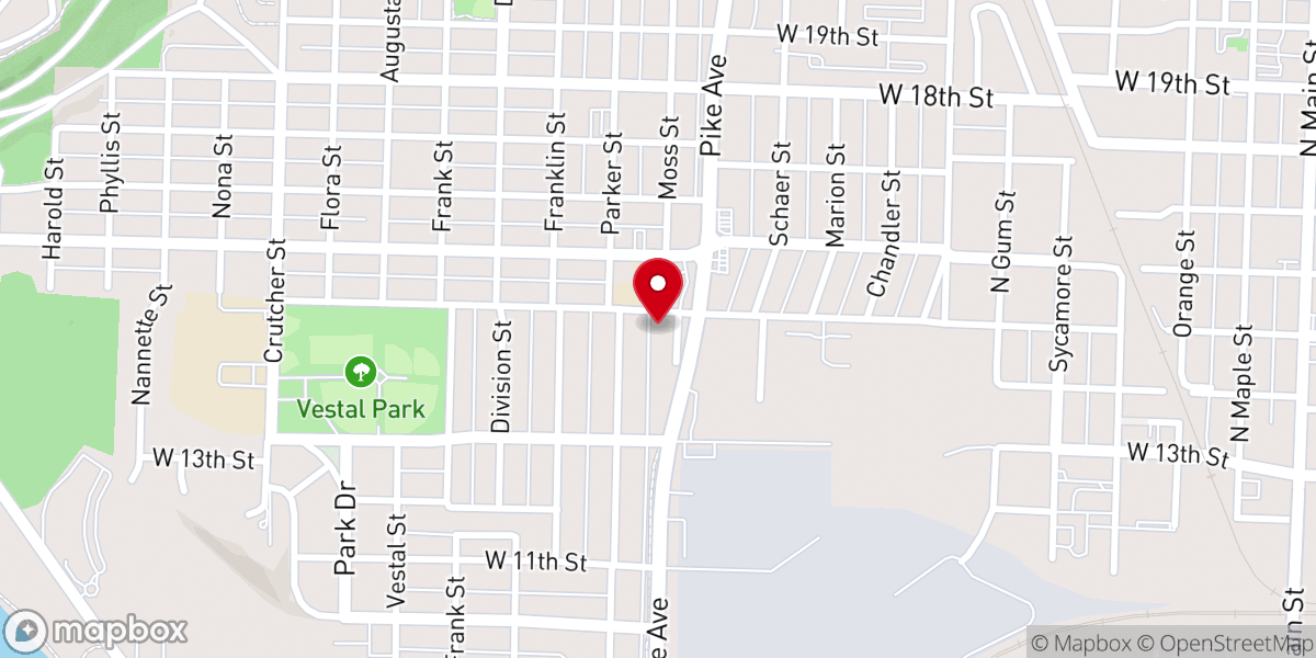 Map showing location of Foursquare Church of North Little Rock