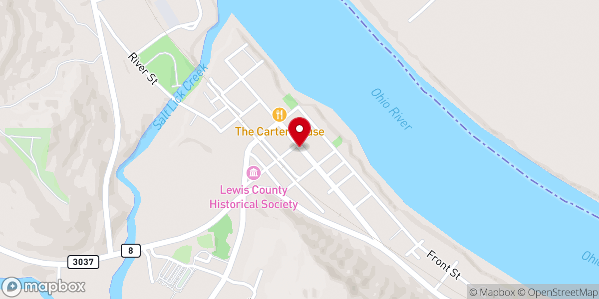 Map showing location of First Baptist Church