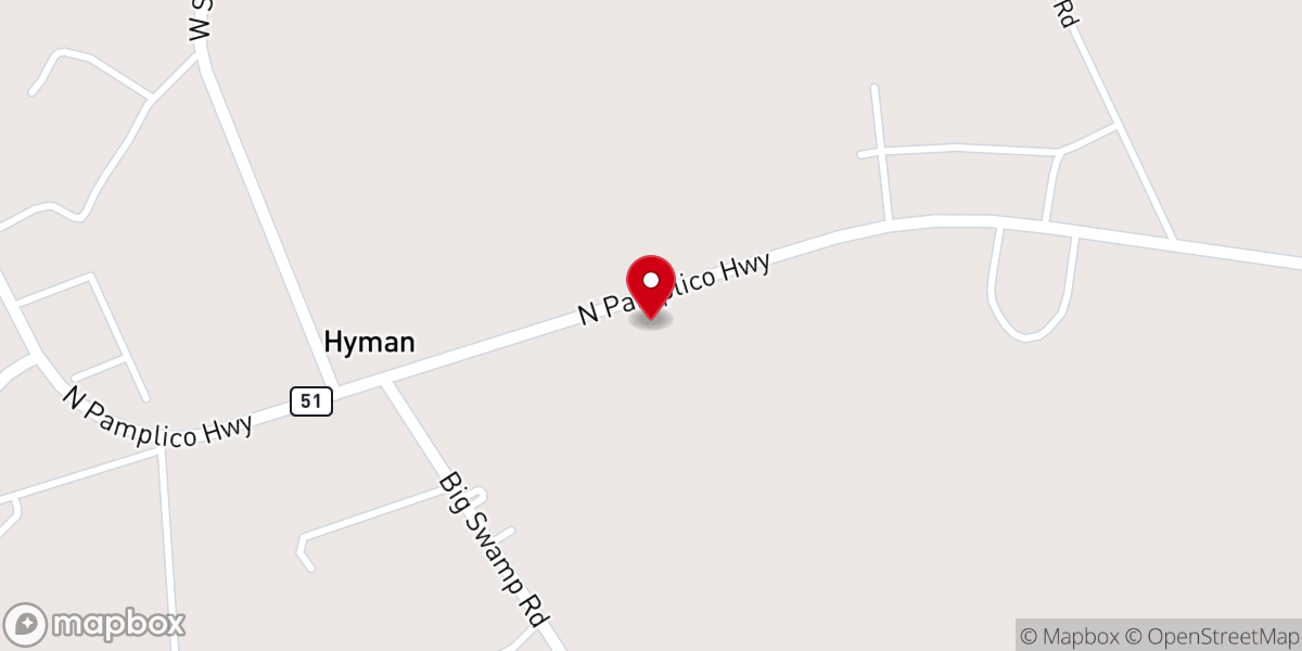 Map showing location of Mt Zion Chapel Baptist Church