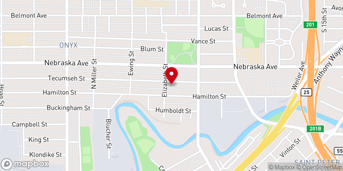 Map showing location of New Home Baptist Church