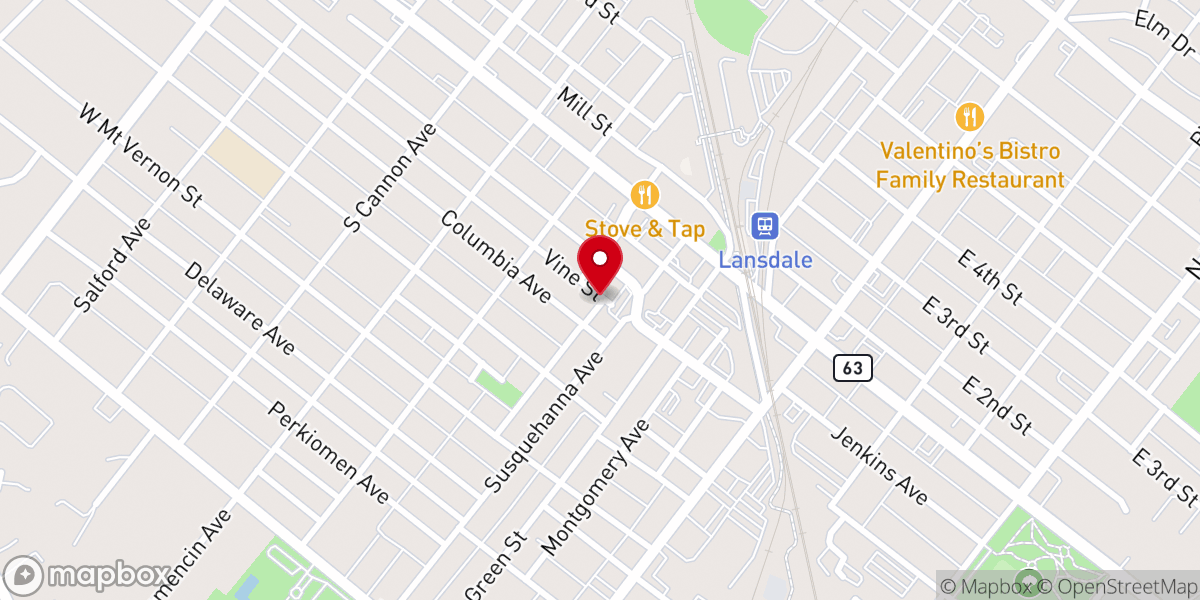 Map showing location of Reverend Lisa Bruecks