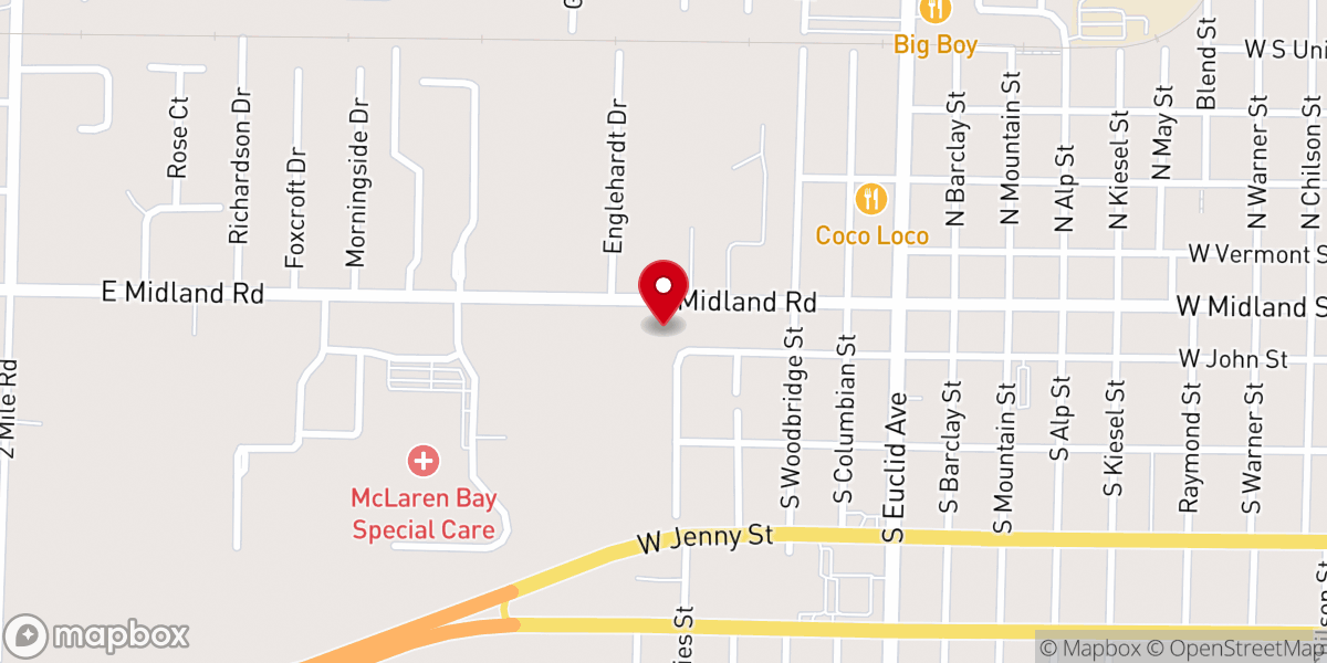 Map showing location of Apostolic Life Church Of Bay City