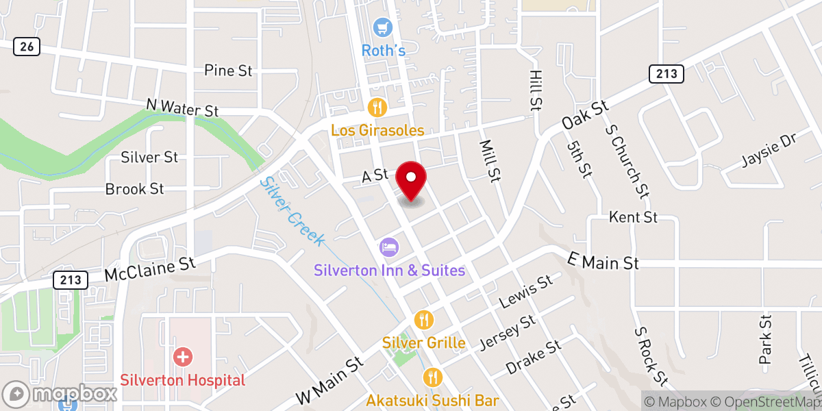 Map showing location of First Christian Church