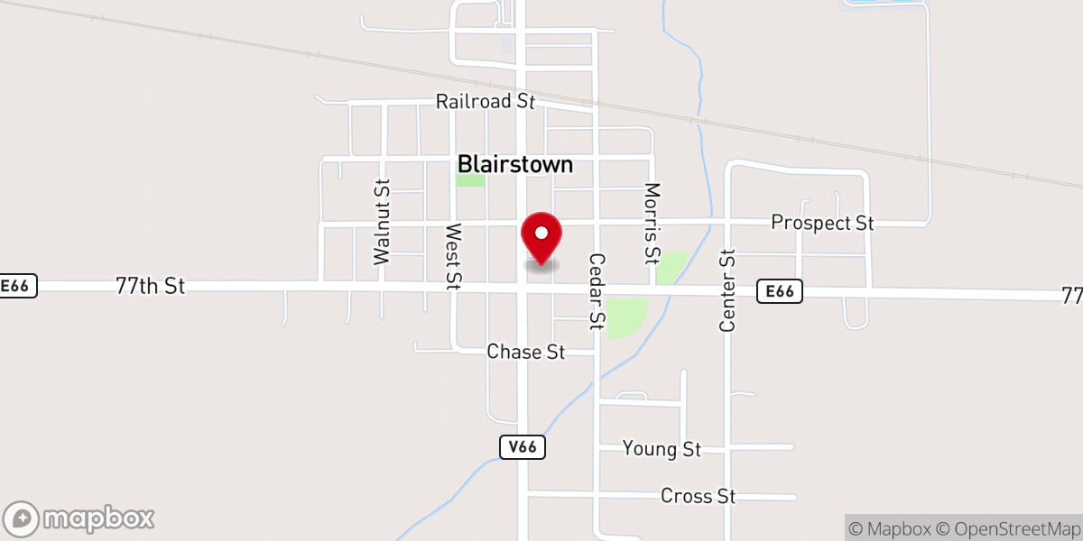 Map showing location of Grace Lutheran Church