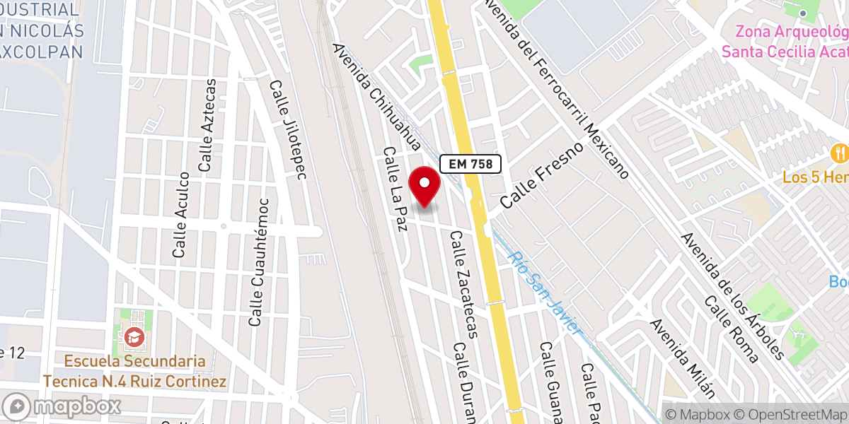 Map showing location of Parroquia de San Martín de Porres