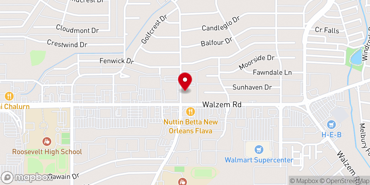 Map showing location of Cross Roads Church