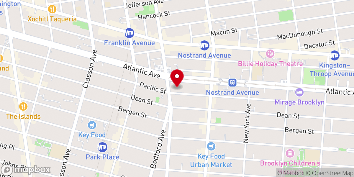 Map showing location of Saint Bartholomew's Episcopal Church