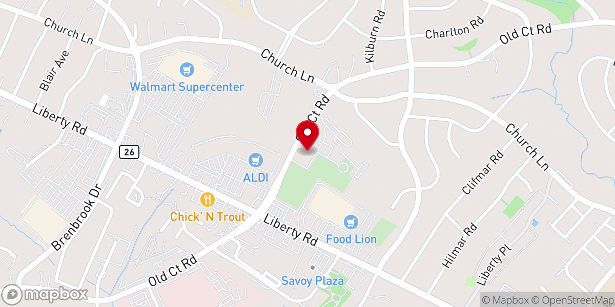 Map showing location of Mt Olive United Methodist Church
