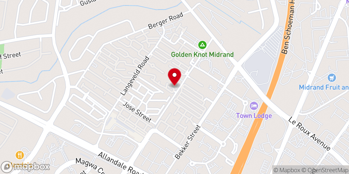 Map showing location of Cornerstone Church Midrand