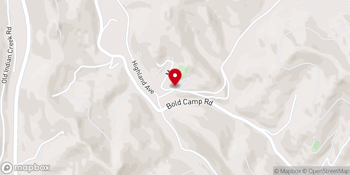 Map showing location of Hope Freewill Baptist Church