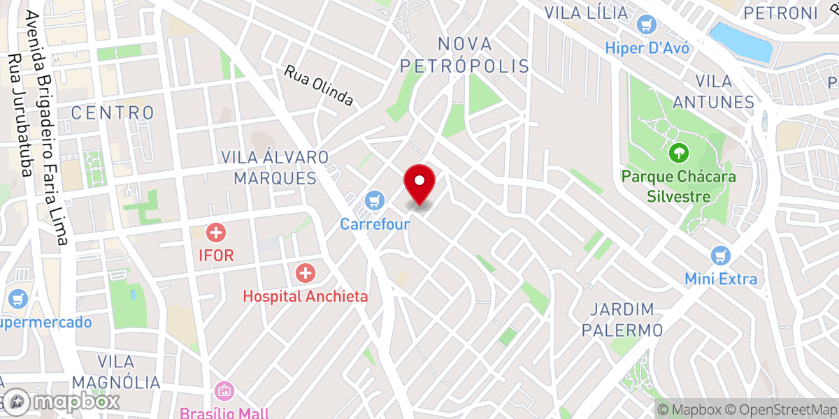 Map showing location of Paróquia Santa Teresinha - SBC