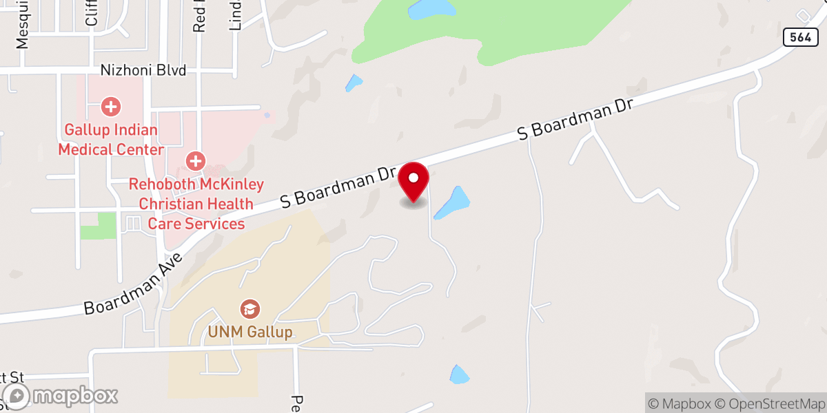 Map showing location of Emmanuel Baptist Church