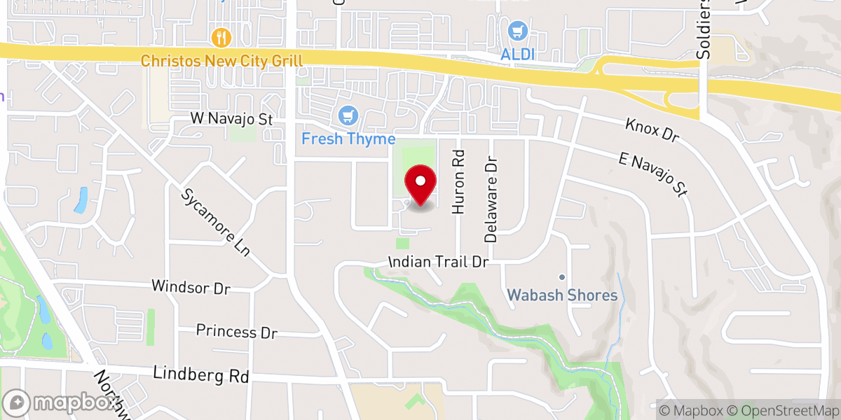 Map showing location of Church of the Blessed Sacrament