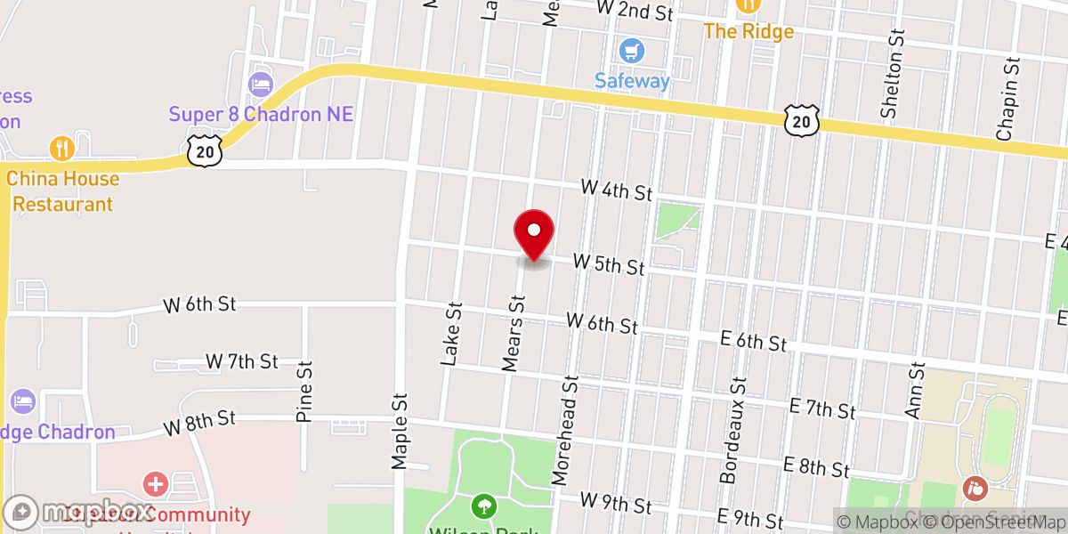 Map showing location of Church of Christ