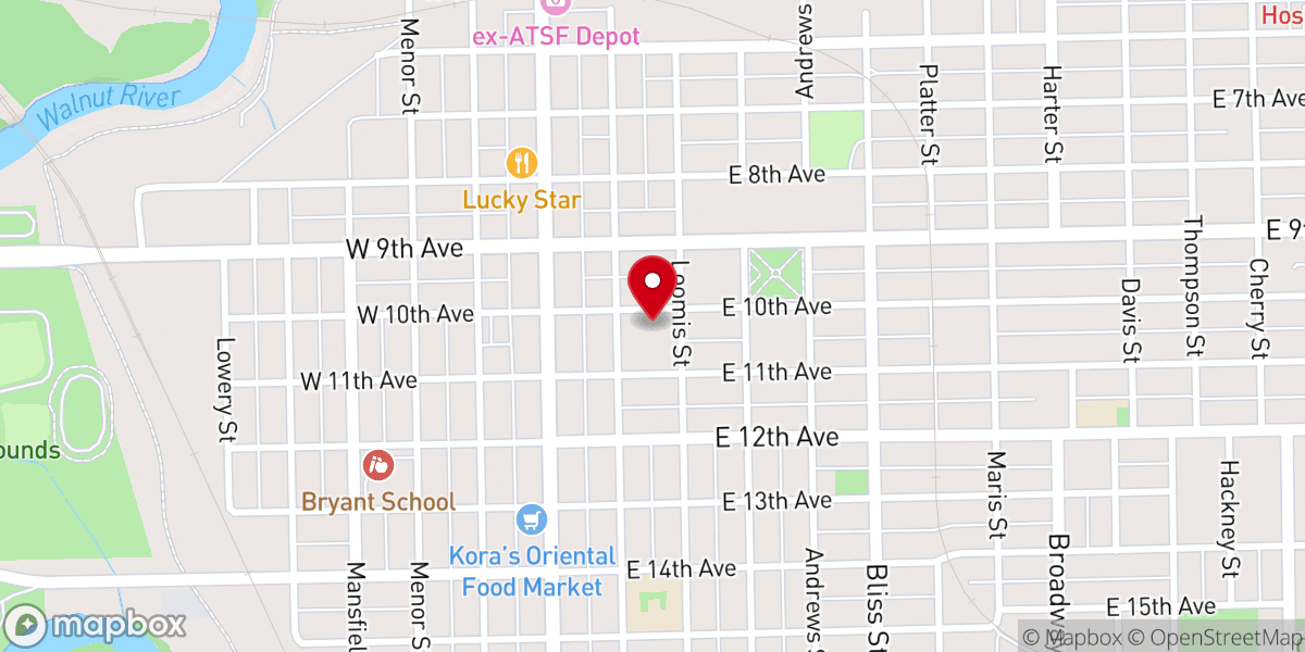 Map showing location of First United Methodist Church