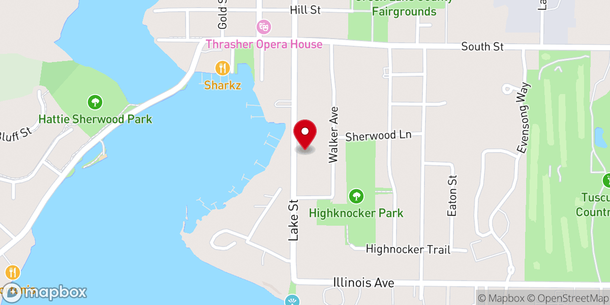Map showing location of Peace Lutheran Church