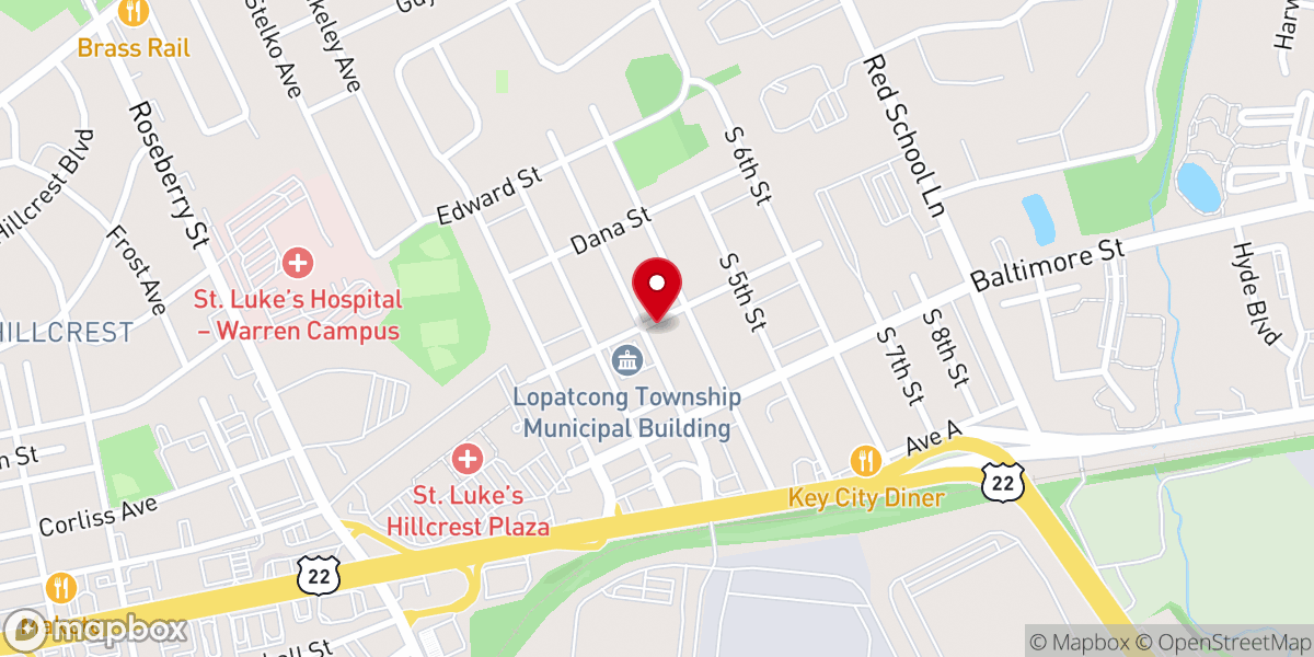 Map showing location of Fellowship Church