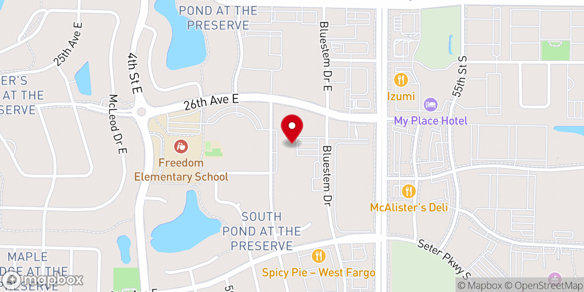 Map showing location of Holy Cross Catholic Church
