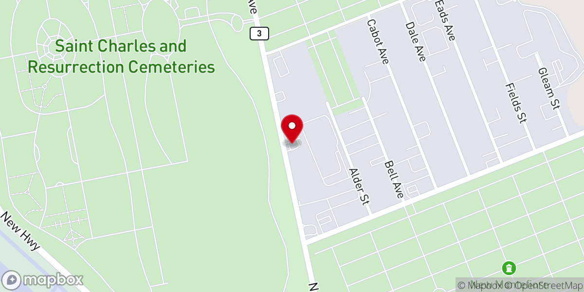 Map showing location of Star of David Memorial Chapels Inc