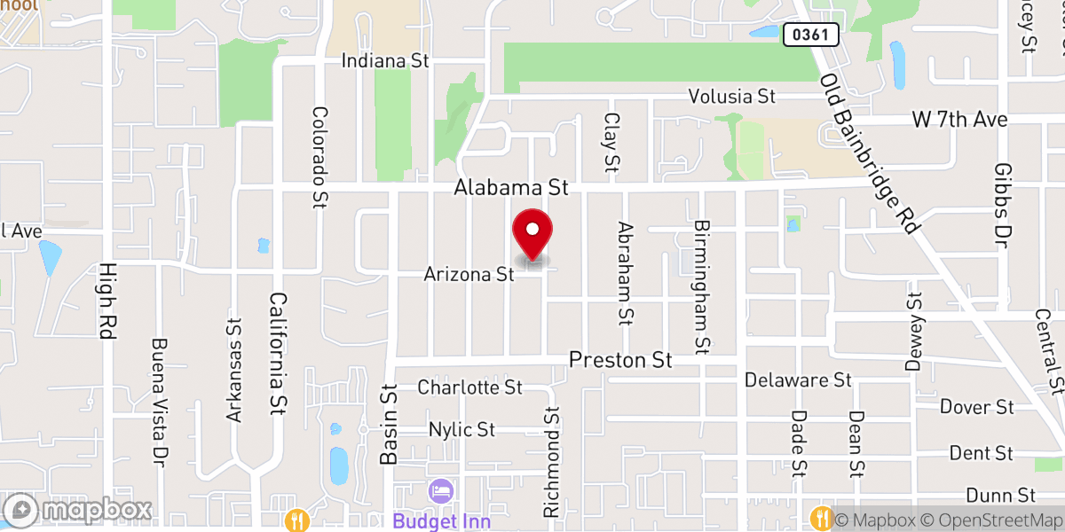 Map showing location of Griffin Chapel Primitive Baptist