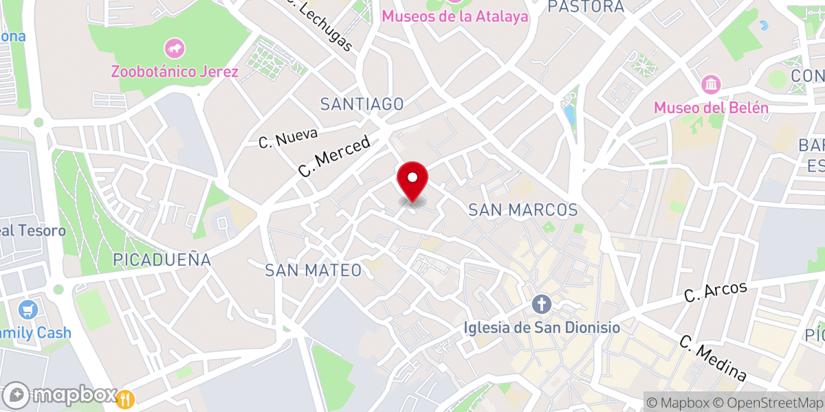 Map showing location of Iglesia de San Juan de los Caballeros
