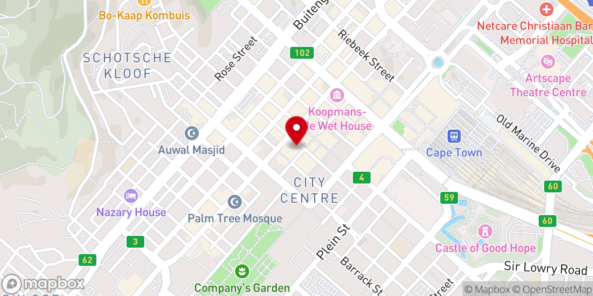 Map showing location of Central Methodist Mission