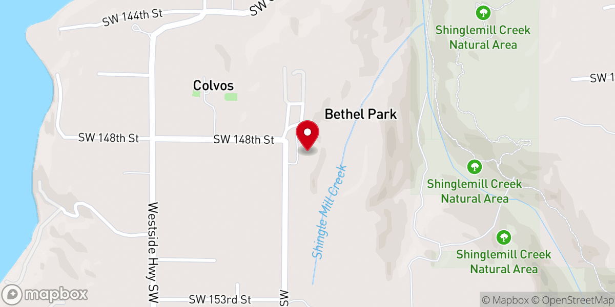 Map showing location of Bethel Church