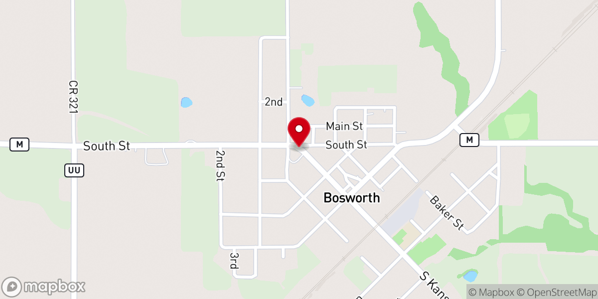 Map showing location of Baptist Church