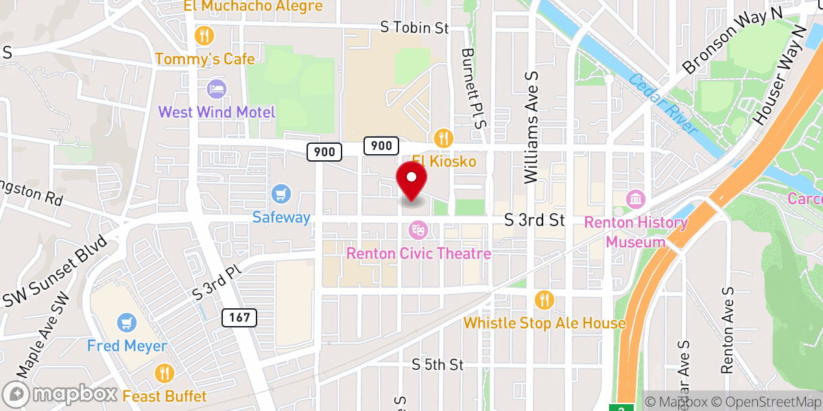 Map showing location of Church of The Living God The Light of The World - Renton