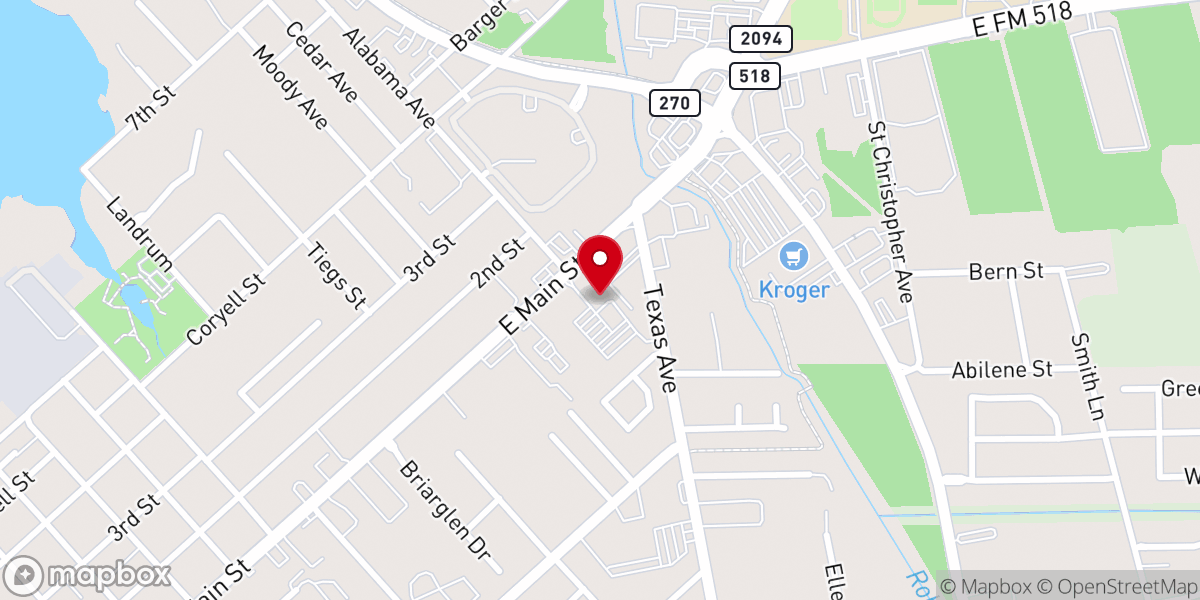 Map showing location of Church of Christ-League City