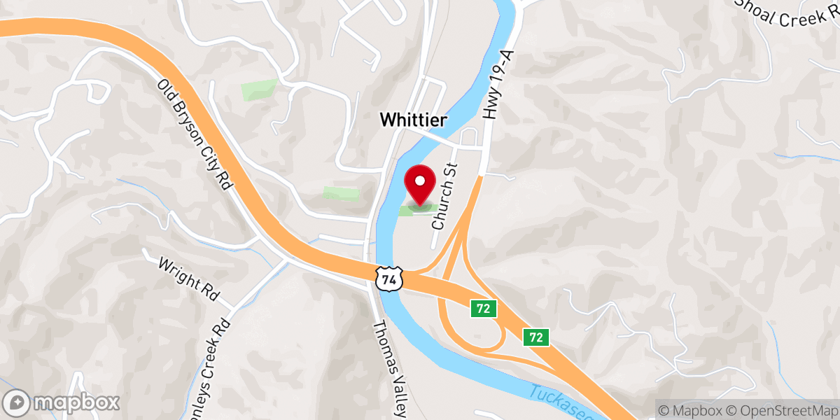 Map showing location of Whittier River Acess Area