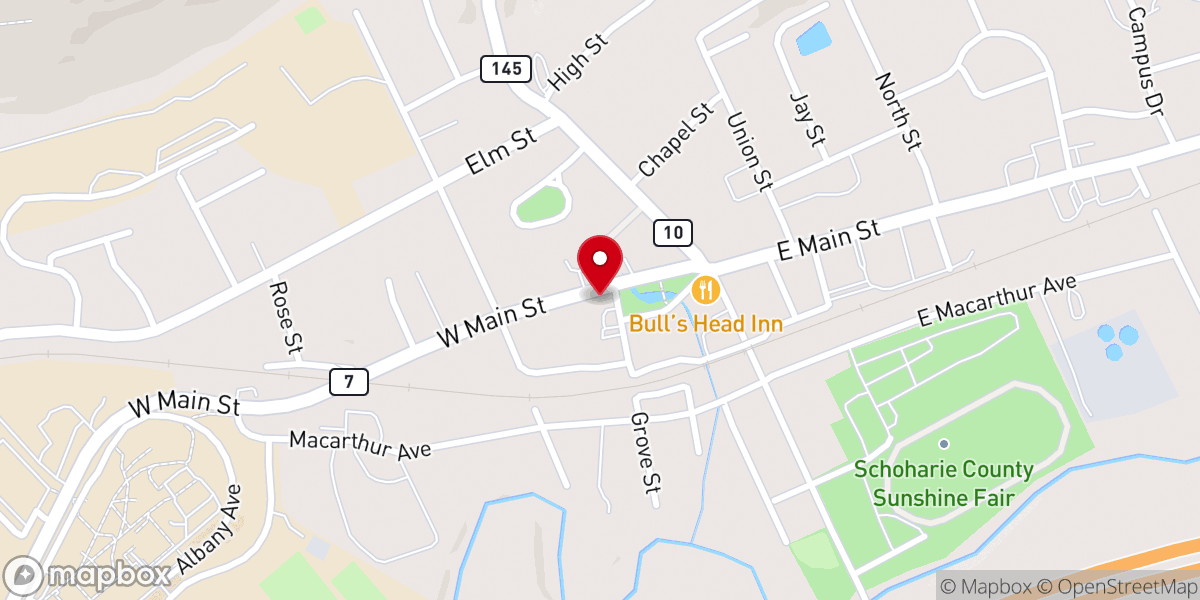 Map showing location of First Baptist Church - Food Distribution Center