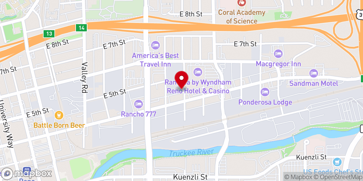 Map showing location of Nevada House of Prayer