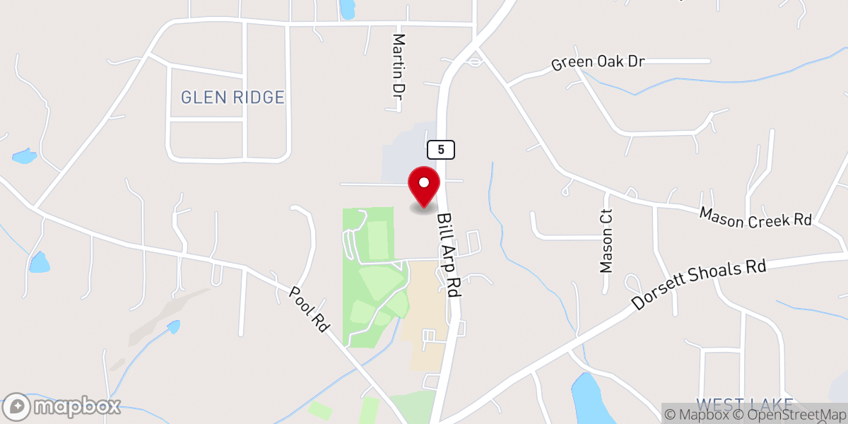 Map showing location of Eastgate Church