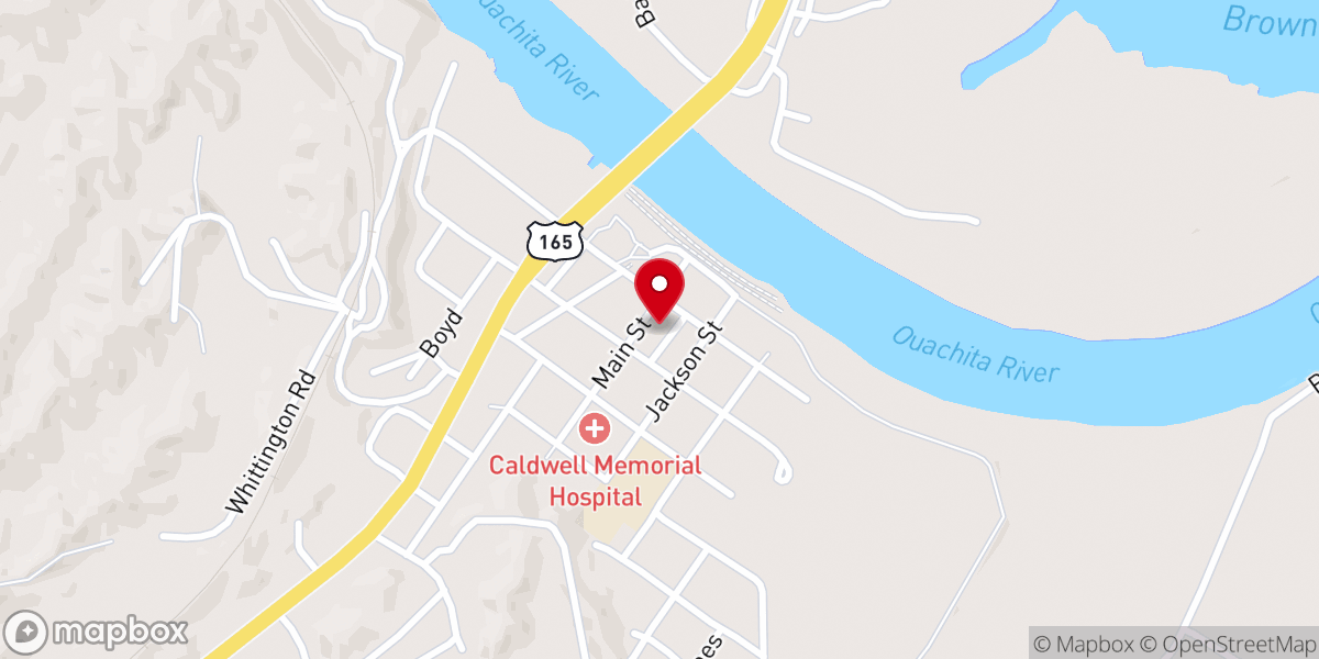 Map showing location of Caldwell Parish Assessor's Office
