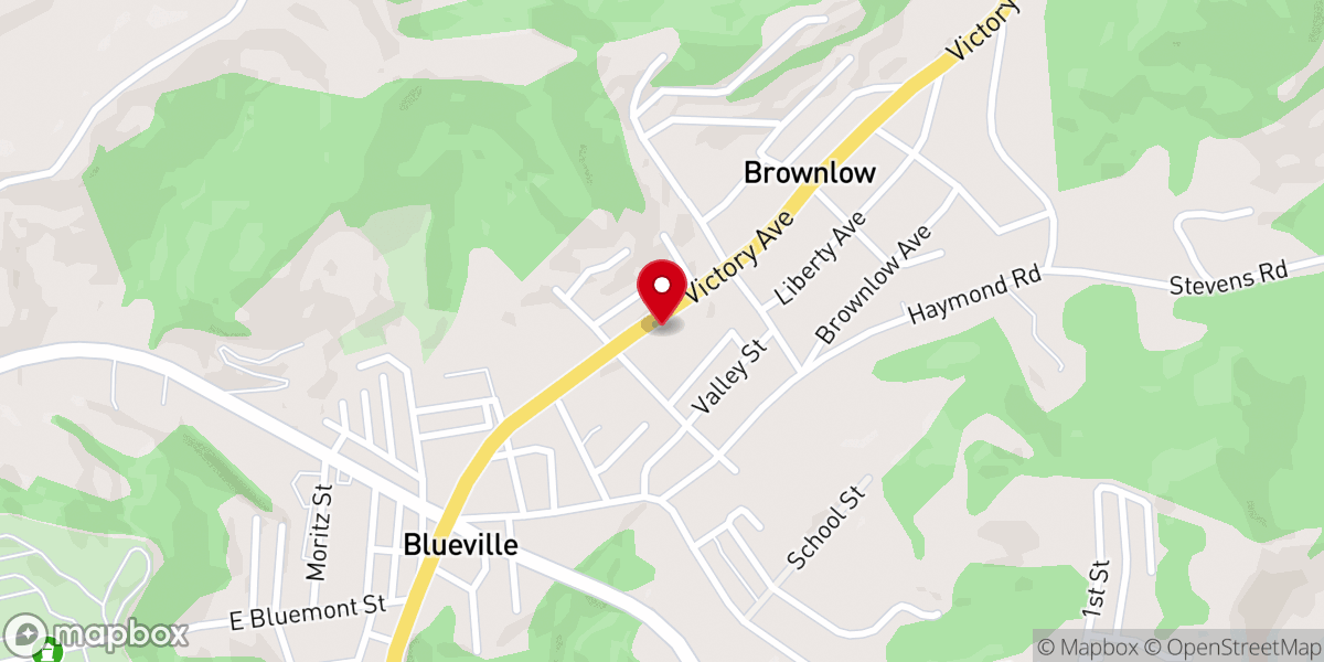 Map showing location of Blueville Church of Christ