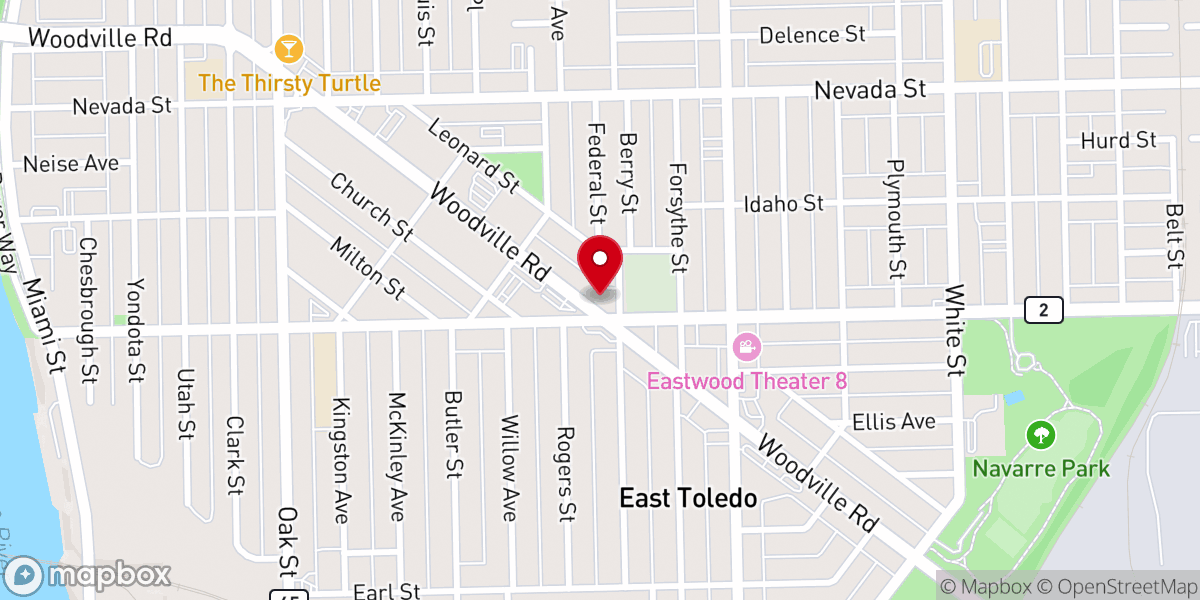 Map showing location of Eastminster Presbyterian Church
