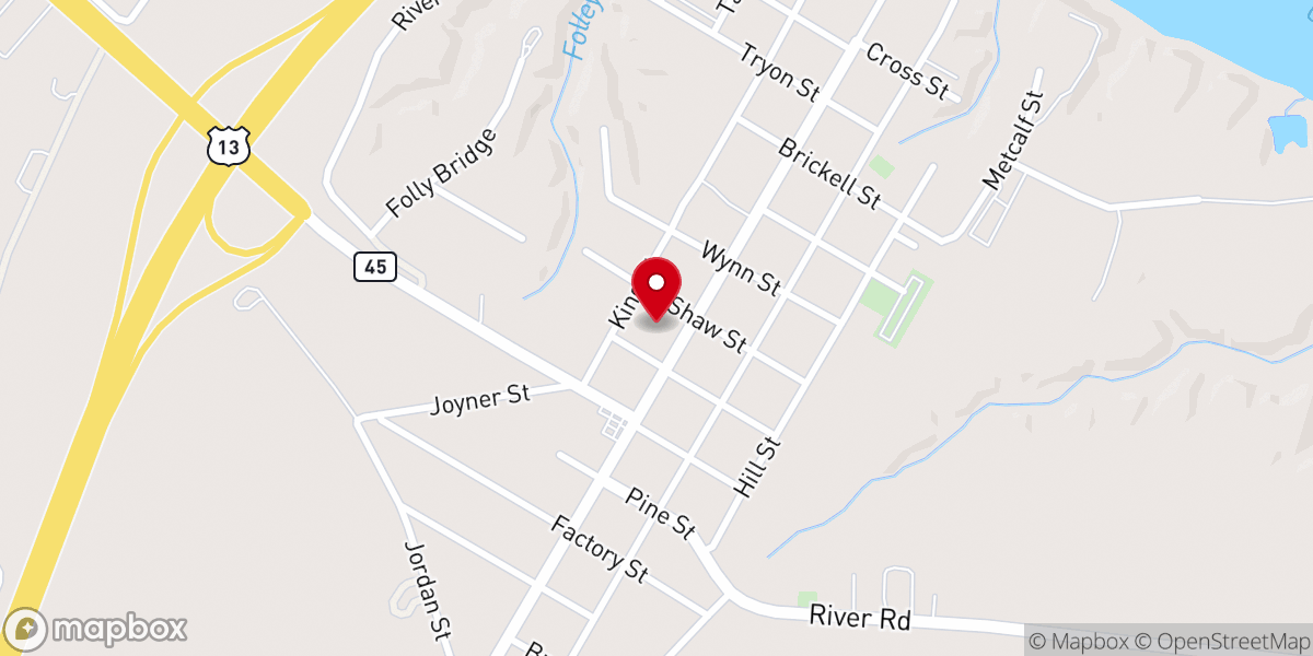 Map showing location of Winton Baptist Church