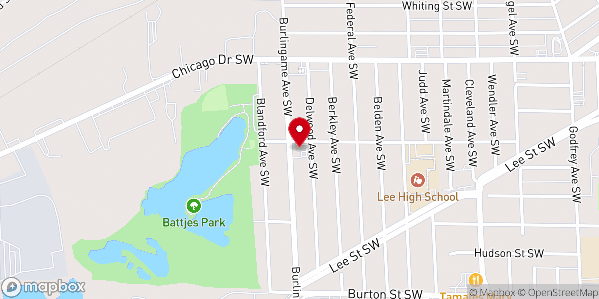 Map showing location of Church of the Open Door
