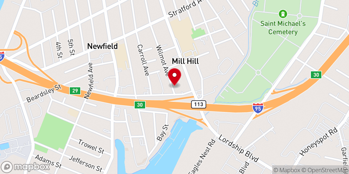 Map showing location of English Chapel Community Center