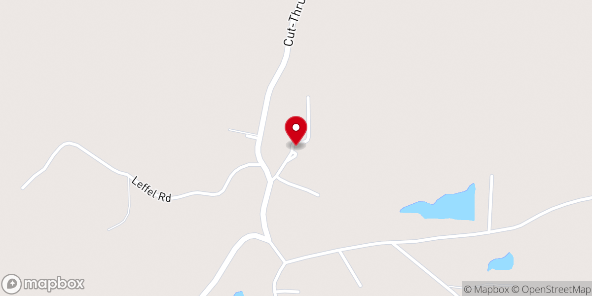 Map showing location of Cedar Grove Baptist Church