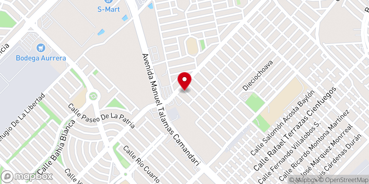 Map showing location of Templo Camino De Paz