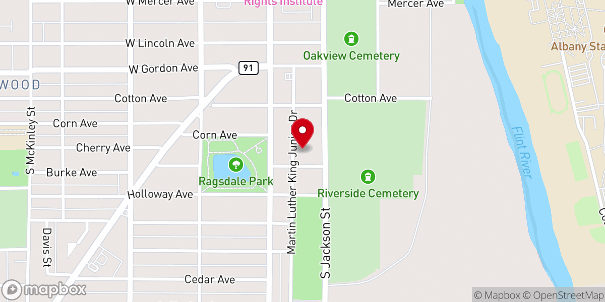 Map showing location of Walker Tabernacle Church of God in Christ