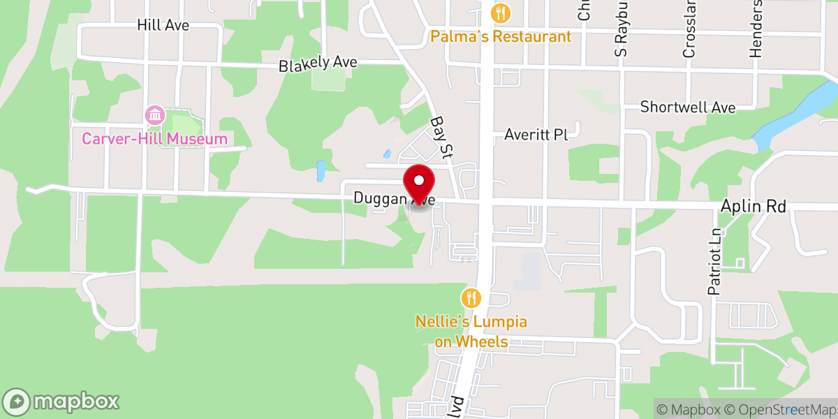Map showing location of Crestview Area shelter for the homeless