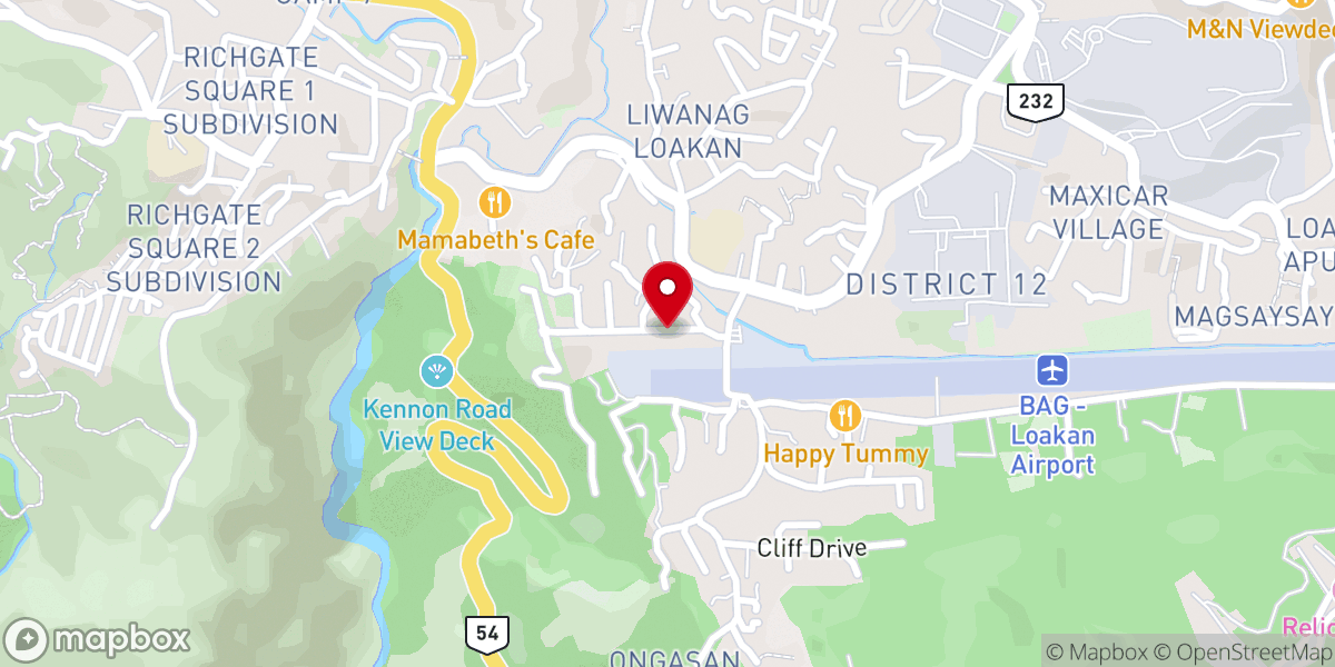 Map showing location of Loakan Baptist Church Christian Education Center
