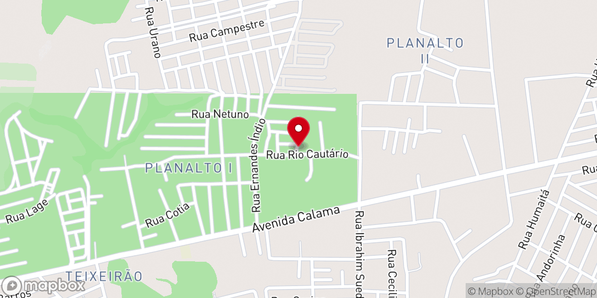 Map showing location of Congregação Batista no Bairro Planalto da Primeira Igreja Batista de Rondônia - Porto Velho