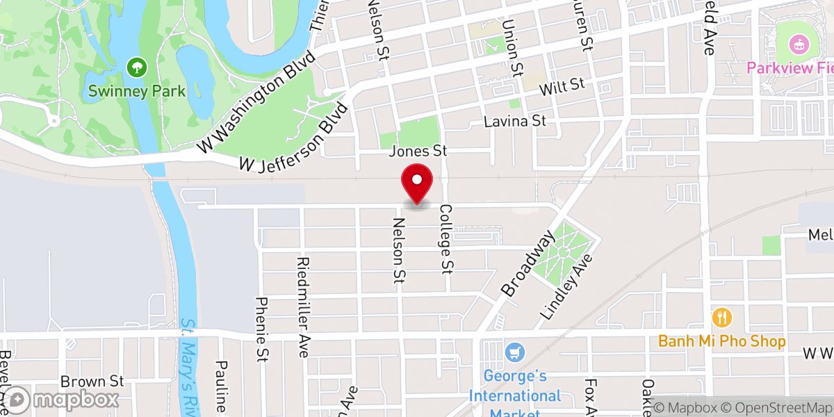 Map showing location of Potters Recovery House