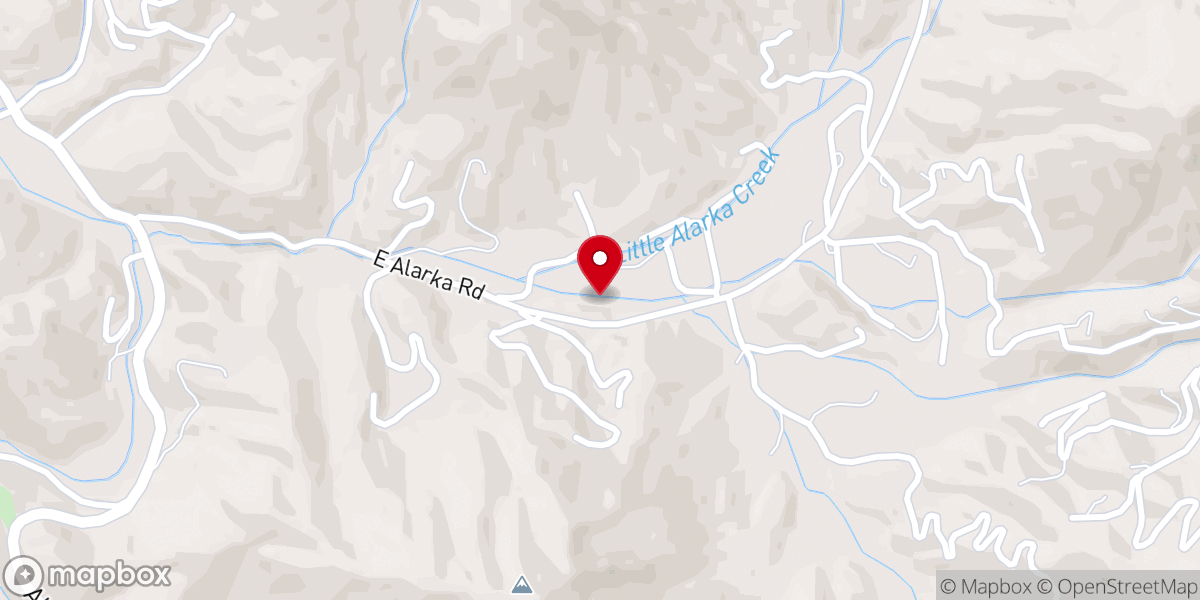Map showing location of East Alarka Church